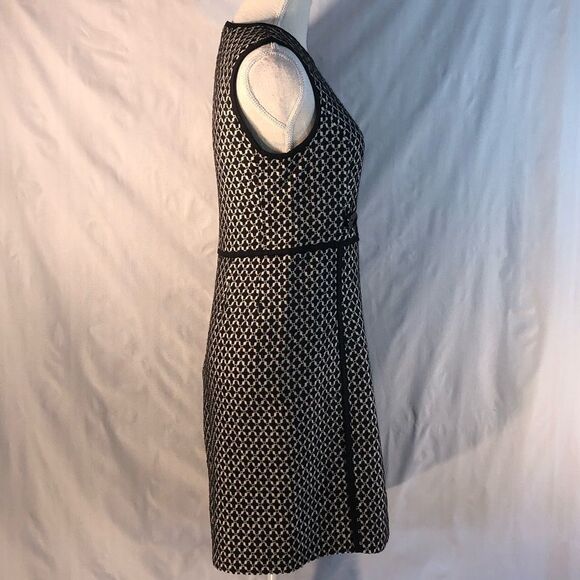 Anthropologie Beth Bowley White Sleeveless Sheath Dress with Black Embroidery 4 - Picture 4 of 9